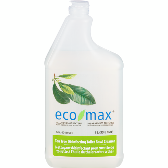 Eco-Max Nettoyant pour cuvette, arbre à thé 1 l, 0,40 $/100ml