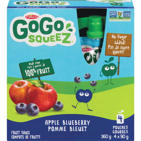 GoGo squeez Squeeze, Apple Blueberry 90 g, $1.39/100g