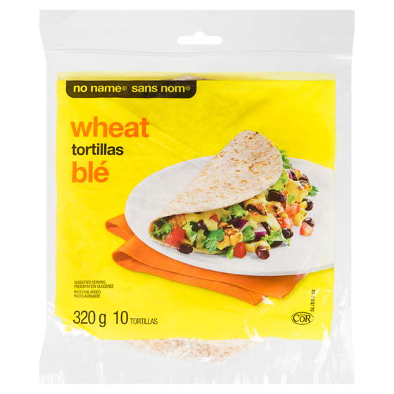 No Name 10 Wheat Tortillas 320 g, $0.84/100g