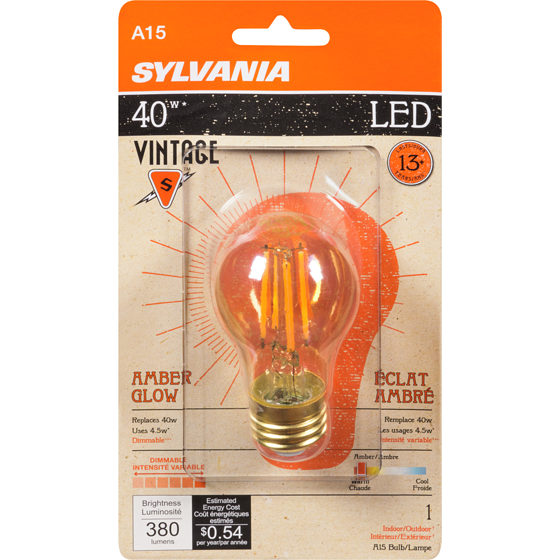 Sylvania 15000 Hour LED 4W A15 1 ea, $9.00/1ea