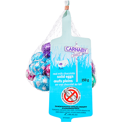 Carnaby Sweet Real Milk Chocolate Solid Eggs 150 g, $1.99/100g