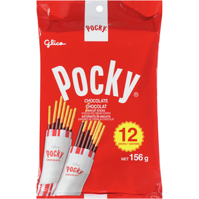 Glico Chocolate Cream Coated Biscuit Sticks 12 Packs 156 g, 3,20 $/100g