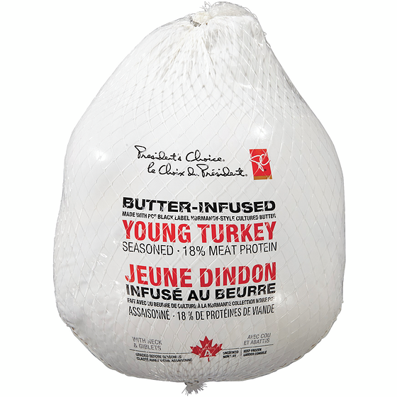 President's Choice Butter Infused Turkey, 3-5 Kg, Frozen 1 ea