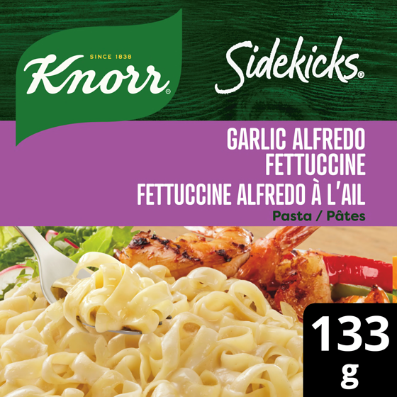 Knorr Pates Knorr Sidekicks Fettuccine Alfredo à l’ail 133 g, 1,69 $/100g