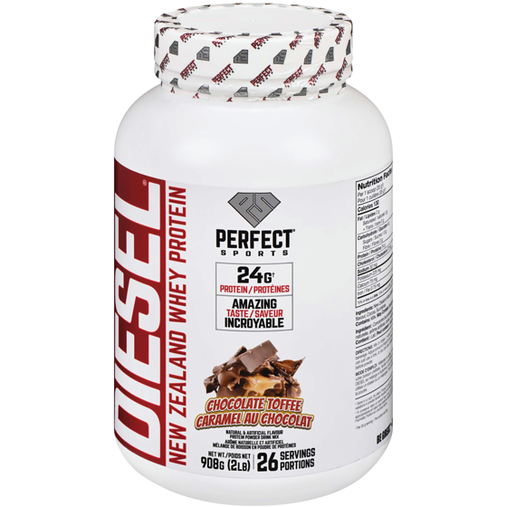 Perfect Sports Diesel New Zealand Whey Protein + Chocolate Toffee Flavour 908 g, $4.62/100g