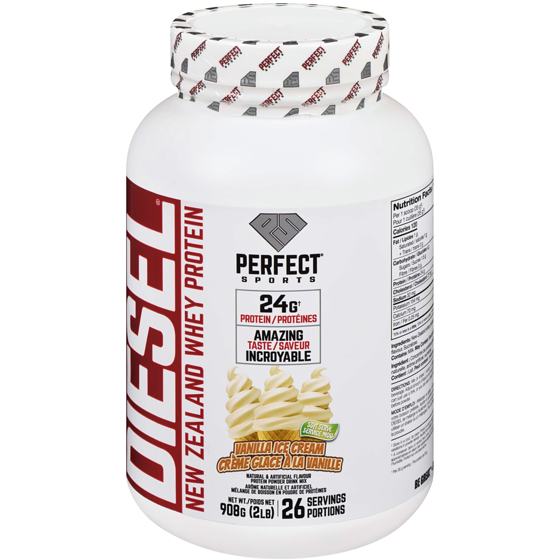 Perfect Sports Diesel New Zealand Whey Protein + Vanilla Ice Cream Flavour 908 g, 4,62 $/100g