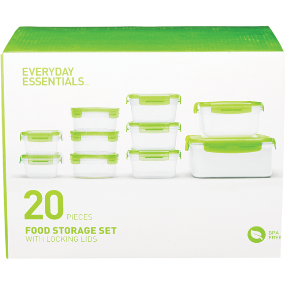Everyday Essentials Locking Lid Set, 20Pc 1 ea, $1.80/1ea
