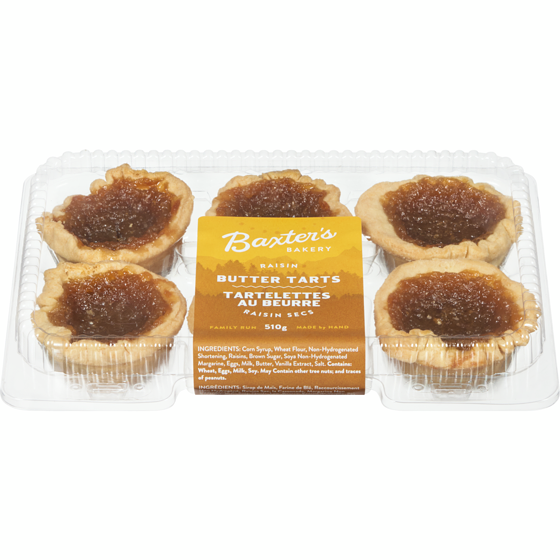 Baxter Raisin Butter Tarts 510 g, $1.86/100g