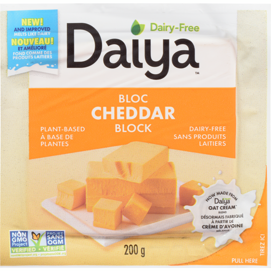 Daiya Dairy Free Cheddar Cheese Block 200 g, $3.50/100g