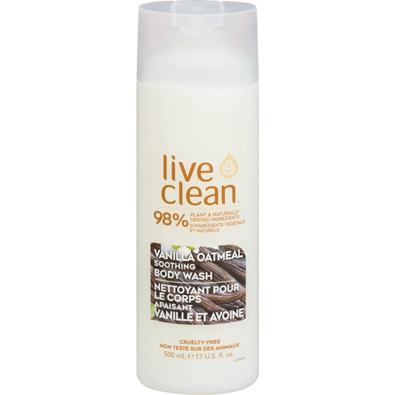 Live Clean Vanilla Oatmeal Soothing Body Wash 500 ml, $1.60/100ml