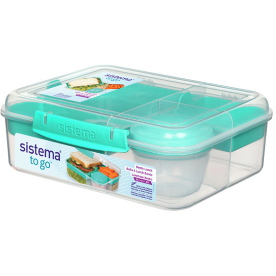 Sistema Bento Box TO GO, boîte à déjeuner avec pot de yaourt/fruits, sans BPA, couleurs assorties (varie selon le paquet) 1 ea, 12,50 $/1ch