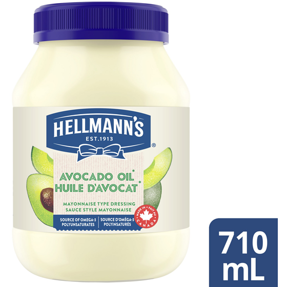Hellmann’s Sauce Style Mayonnaise avec Huile d'Avocat et un Soupçon de Lime pour sandwichs, salades et burgers 710 ml, 0,84 $/100ml