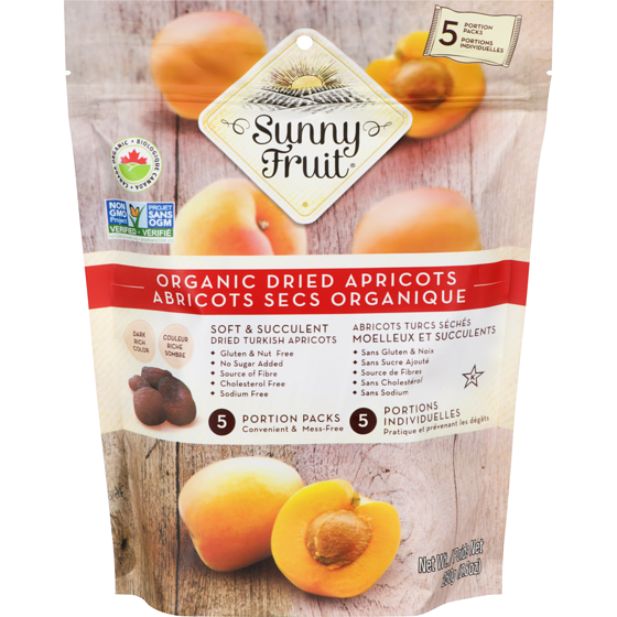 null Abricots séchés biologiques 250 g, 3,20 $/100g