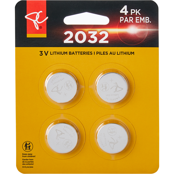 le Choix du Président Piles Au Lithium 2032-4 1 ea, 3,75 $/1ch
