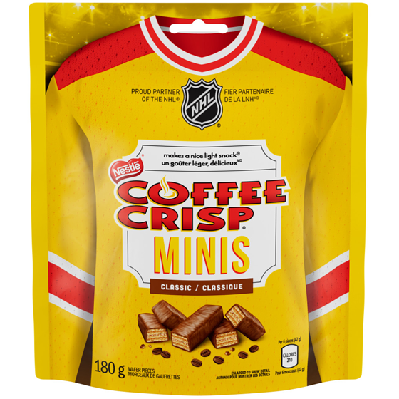 Nestlé Coffee Crisp Minis Classic Chocolate Wafer Bars Pouch 180 g, $3.33/100g