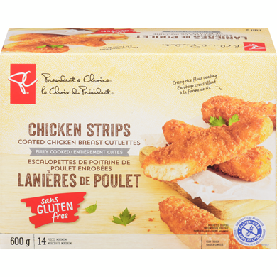 le Choix du Président Lanières De Poulet Sans Gluten 600 g, 1,17 $/100g