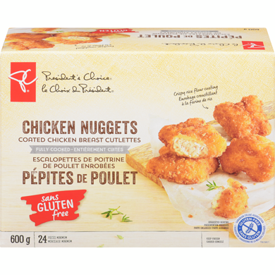 le Choix du Président Pépites De Poulet Sans Gluten 600 g, 1,17 $/100g