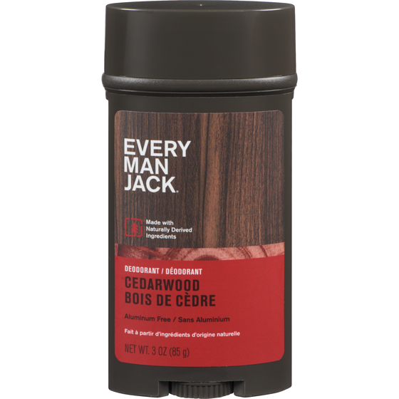 Every Man Jack Aluminum Free Deodorant, Cedarwood 88 g, $9.08/100g