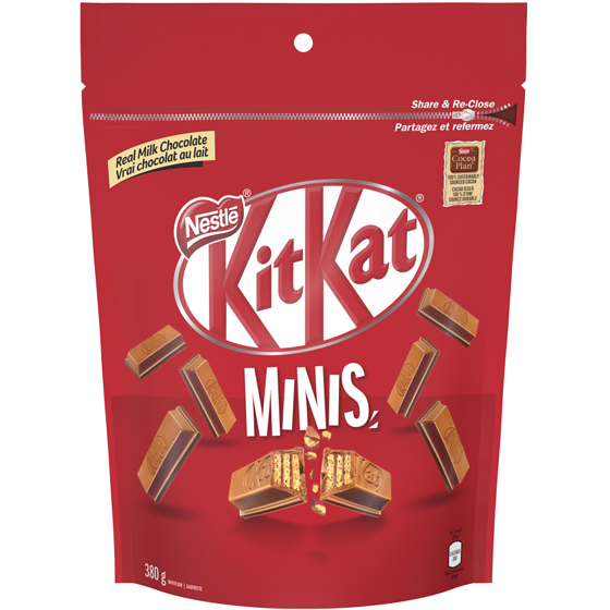 Nestlé Kitkat Minis, Crisp Wafers in Smooth Milk Chocolate 380 g, $3.16/100g