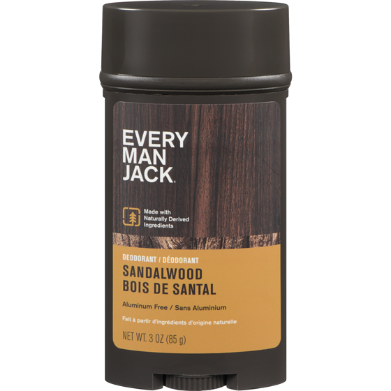 Every Man Jack Aluminum Free Deodorant, Sandalwood 85 g, $9.40/100g