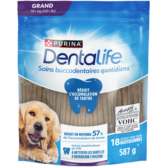 Purina Dentalife Chiens Grandes Races, Gâteries pour la Dentition des Chiens 587 g 587 g, 1,62 $/100g