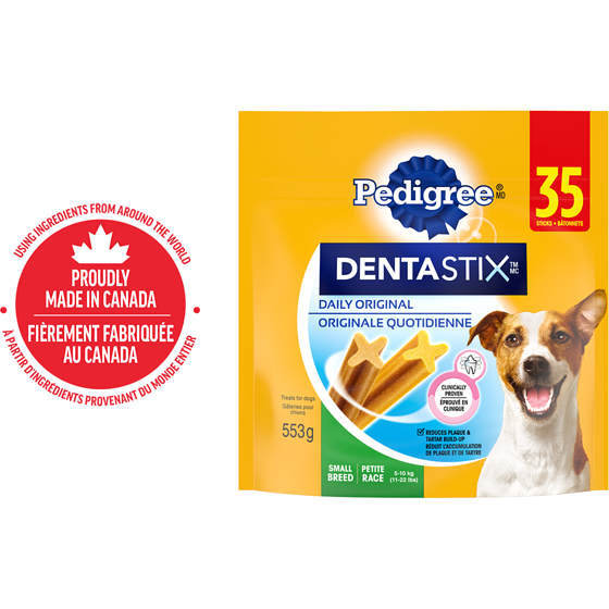 Pedigree Gâteries de soins buccodentaires Dentastix saveur originale pour chiens adultes de petite race 553 g, 2,53 $/100g