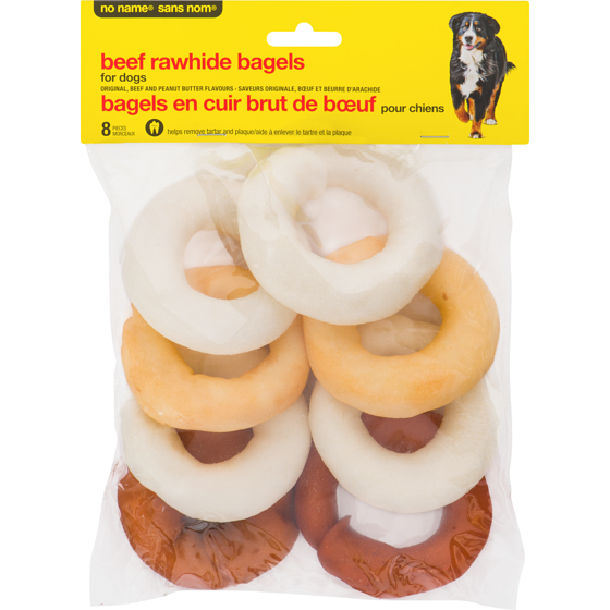 Sans Nom Bagels en cuir brut de bœuf pour chiens 1 ea, 17,00 $/1ch