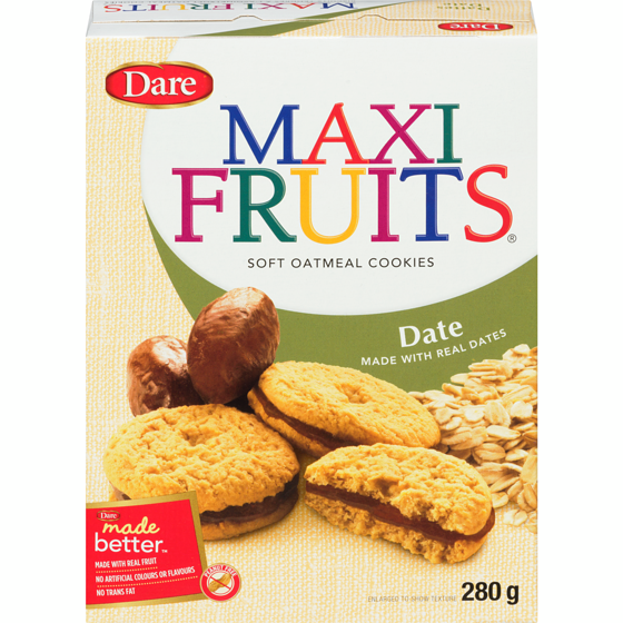 Dare Maxi Fruits Date Cookies 280 g, $0.89/100g