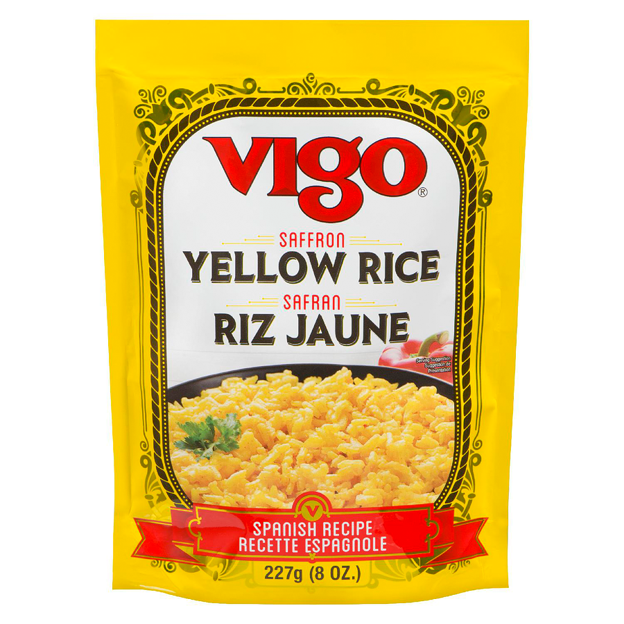 Vigo Authentic Saffron Yellow Rice, Low Fat, 10oz (Yellow Rice, Pack Of