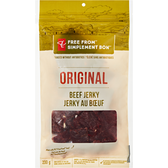 le Choix du Président Jerky au bœuf Simplement bon, original 200 g, 7,00 $/100g