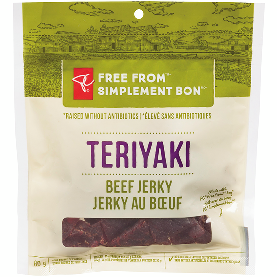 le Choix du Président Jerky au bœuf teriyaki 80 g, 8,75 $/100g