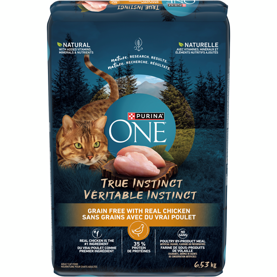Purina ONE Véritable Instinct sans Grains Poulet, Nourriture Sèche pour Chats 6,53 kg 6.53 kg, 0,70 $/100g