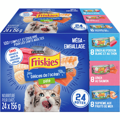 Purina (MD) Friskies(MD) Pâté Délices de l'Océan Nourriture pour Chats 24 x 156 g 3.74 kg, 0,64 $/100g