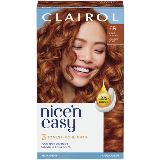 Nice N' Easy Nice'n Easy 6R Light Auburn, Permanent Hair Dye, Superior Natural Looking Colour 1 ea, $11.99/1ea