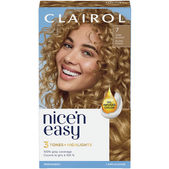 Nice N' Easy Nice'n Easy 7 Dark Blonde, Permanent Hair Dye, Superior Natural Looking Colour 1 ea, $8.74/1ea