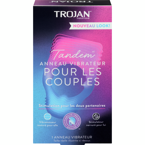 Trojan Vibrations Tandem Anneau Vibrateur Pour Les Couples 1 ea, 12,49 $/1ch