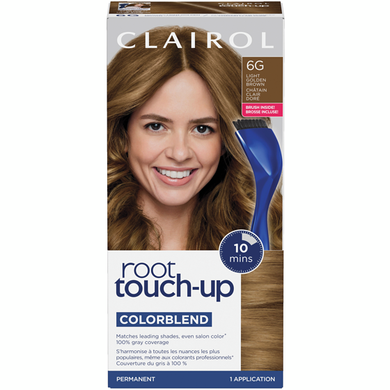 Clairol Root Touch-Up 6G Light Golden Brown, Permanent Hair Colour, Canada's #1 Root Touch Up Brand, 100% gray coverage 1 ea, $11.99/1ea