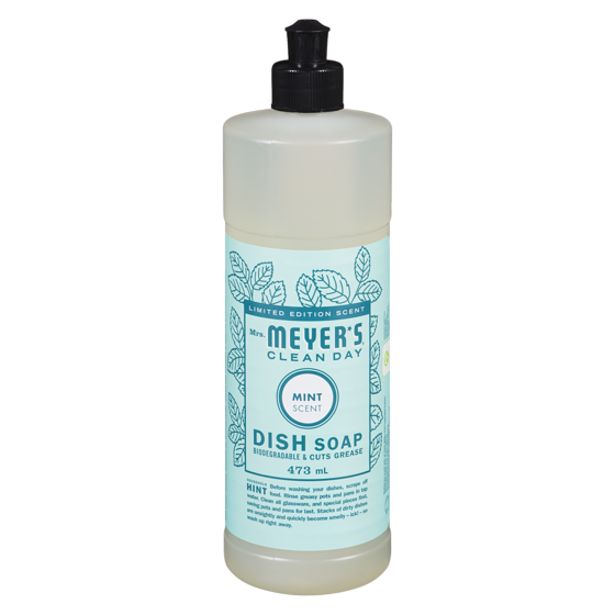 Mrs. Meyer's Clean Day Dish Soap Mint Scent Limited Edition Scent 473 ml, $1.69/100ml
