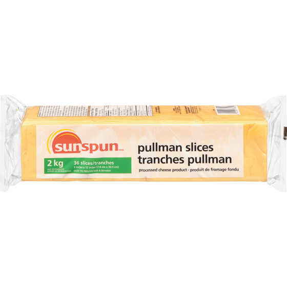 Sunspun Processed Cheese Product, Pullman Slices 2000 g, $1.15/100g