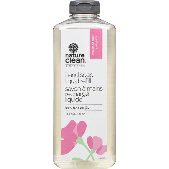 Nature Clean Liquid Hand Soap, Sweet Pea Lemon Balm 1 l, $0.90/100ml