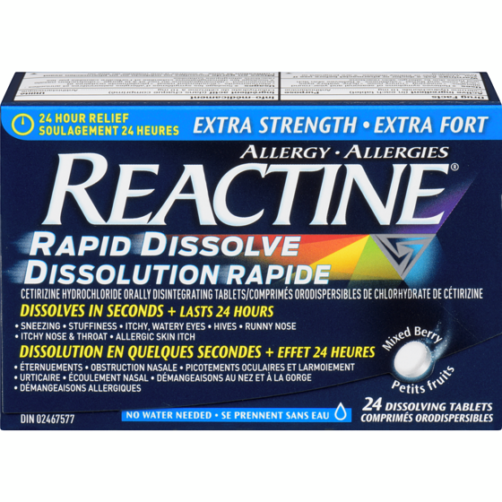 Reactine Extra Strength Rapid Dissolve Tablets 24 ea, $1.19/1ea