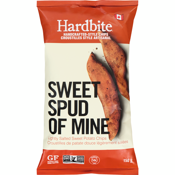 Hardbite Handcrafted-Style Chips, BBQ Sweet Potato Chips 150 g, $3.66/100g