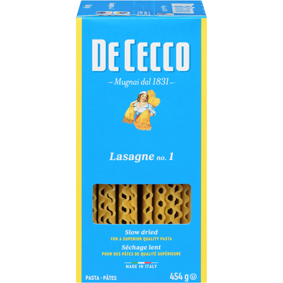 De Cecco Pasta Lasagne No. 1 454 g, $0.88/100g
