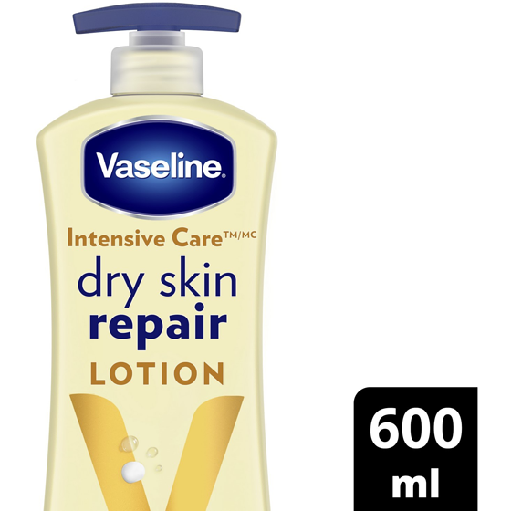 Vaseline Lotion Corporelle d'hydratation Dry Skin Repair 600 ml, 1,83 $/100ml