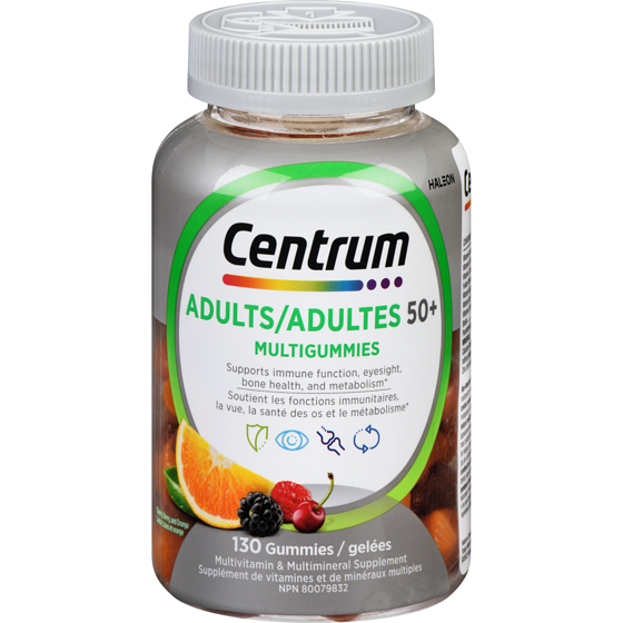 Centrum Multigummies Adult 50+ Multivitamin And Multimineral Supplement, 130 Count 130 ea, $0.19/1ea