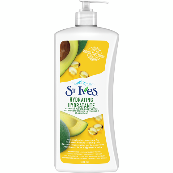 St Ives Body Lotion Vitamin E & Avocado 600 ml, $0.97/100ml