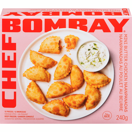 Chef Bombay Mini Butter Chicken Naanpanadas 12 Pieces 240 g, $2.50/100g