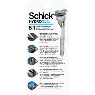 swmr✣coco Schick Hydro Smooth Men's Razor with 2 Razor Refills - 1 ea
