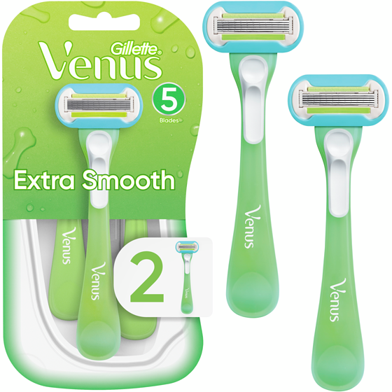 Gillette Extra Smooth Green Disposable Women's Razors, 2 Count 2 ea, $5.75/1ea
