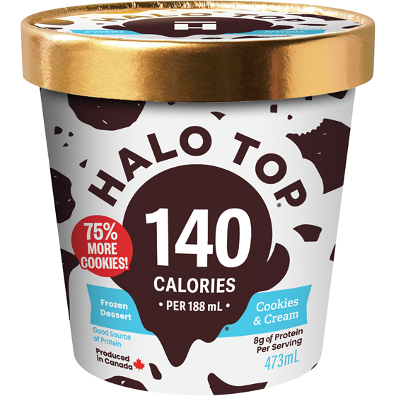 Halo Top Cookies & Cream 473 ml, $1.06/100ml